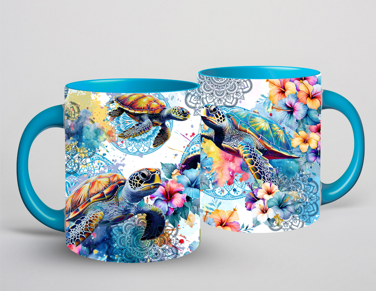Tasse bleu - Tortue