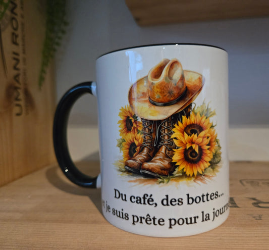 Tasse - Du café et des bottes