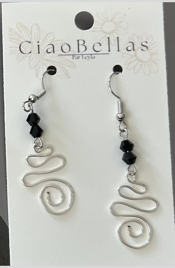 Boucles d'oreilles - Kaya noir