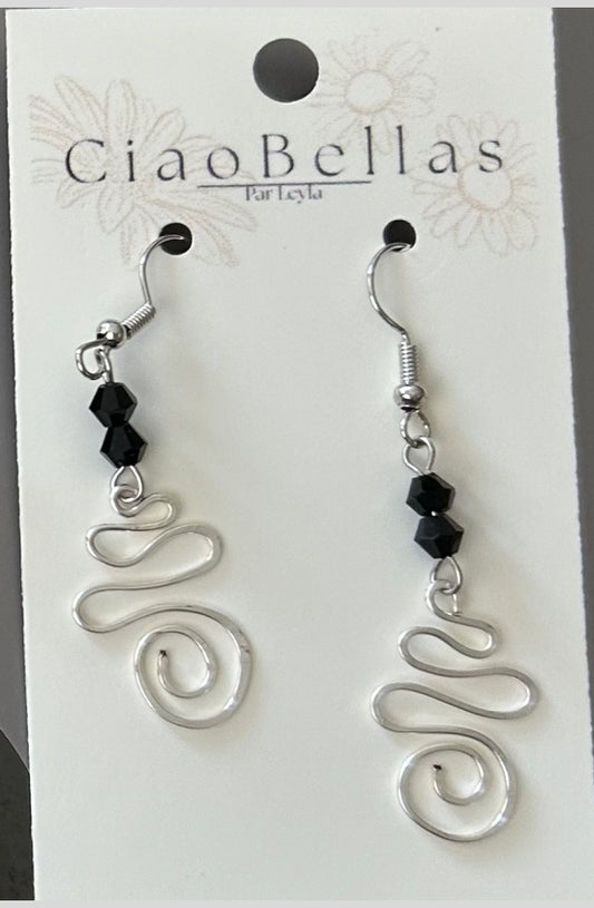 Boucles d'oreilles - Kaya noir