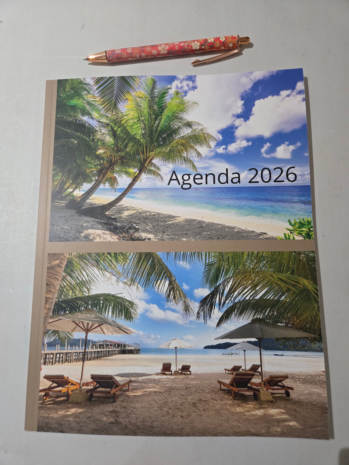 📘 Agenda 2026 – Modèle paysage tropical