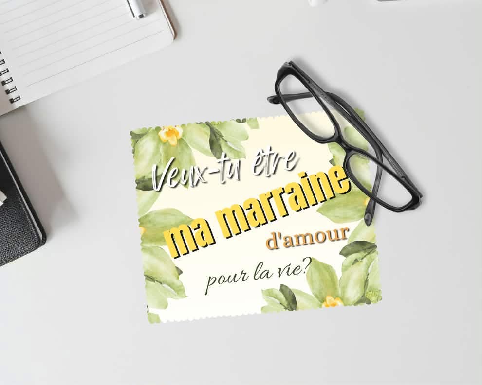 Linge à lunette - Veux-tu être ma marraine