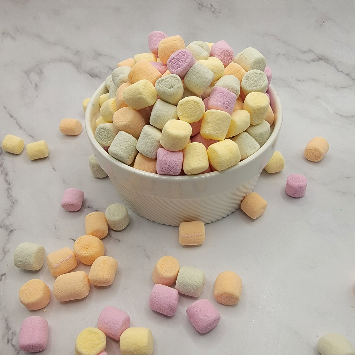 Mini guimauve lyophilisé