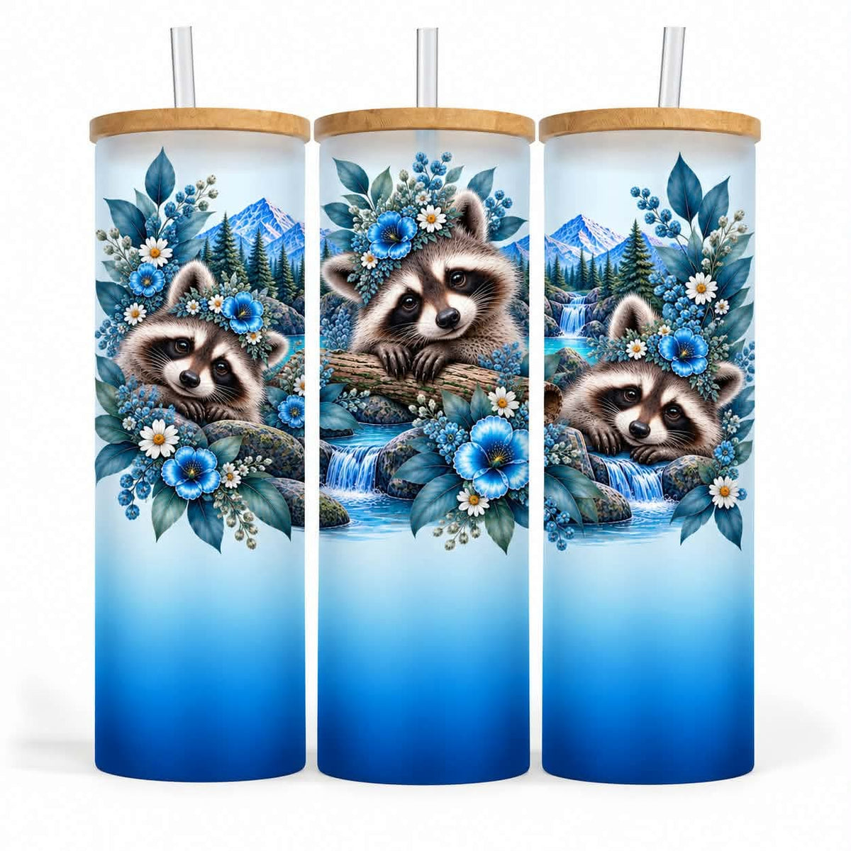 Verre givré 25 oz - Raton laveur