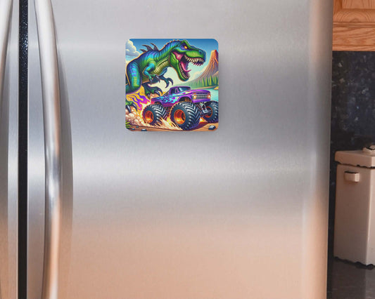 Aimant 3 po x 3 po - Dinosaure