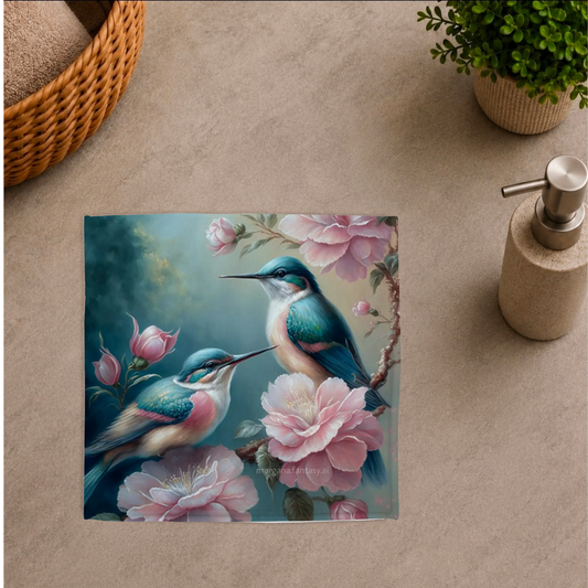 Débarbouillette ultra douce - Oiseaux