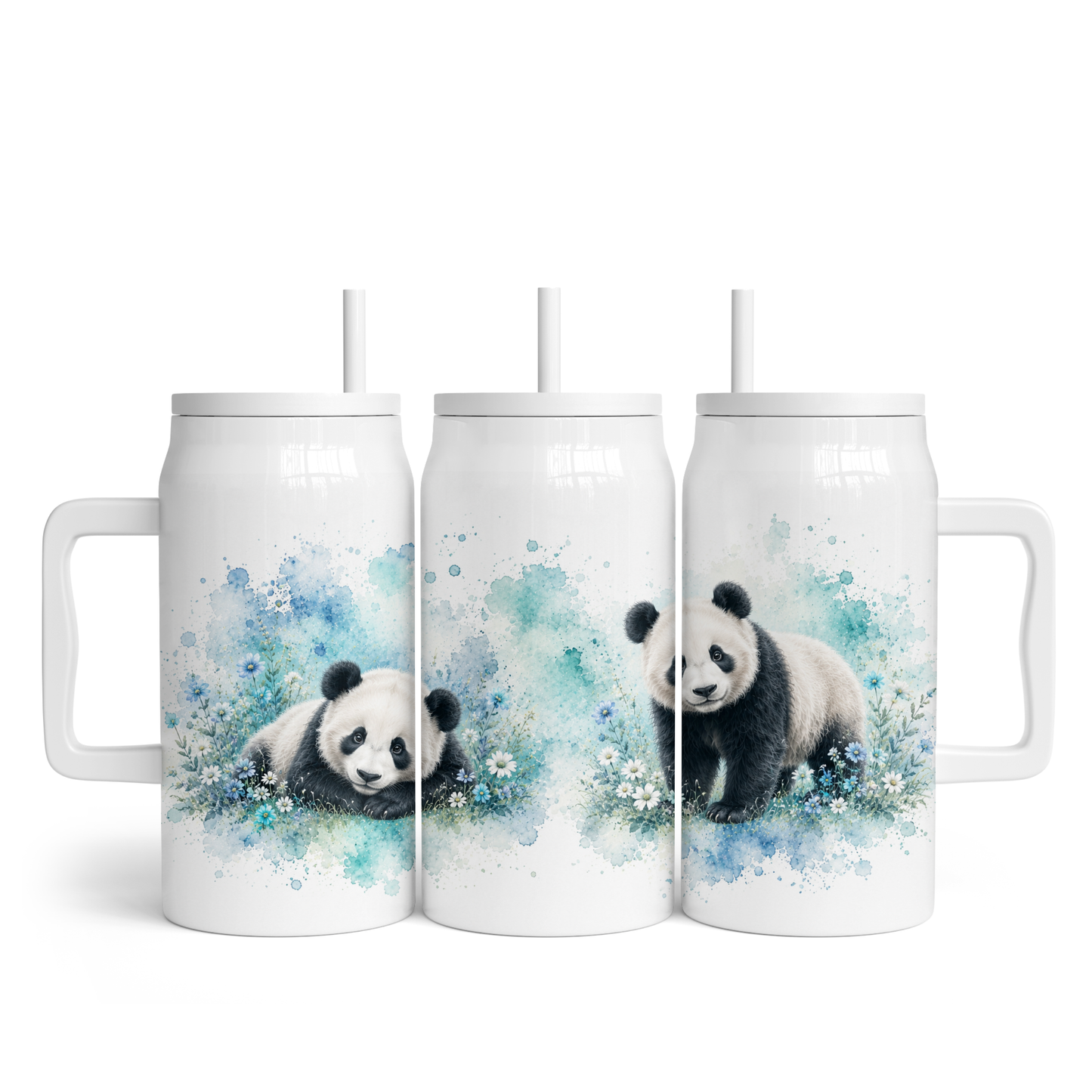 Tasse isotherme 50 oz - Jolie Panda Aquarelle