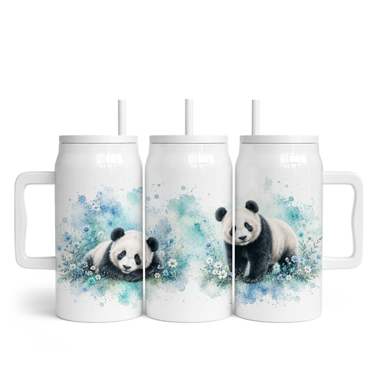 Tasse isotherme 50 oz - Jolie Panda Aquarelle