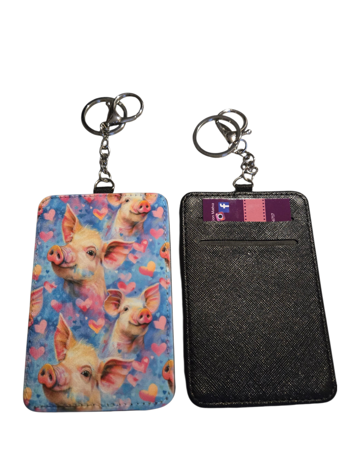 Porte-carte sublimé - Cochon