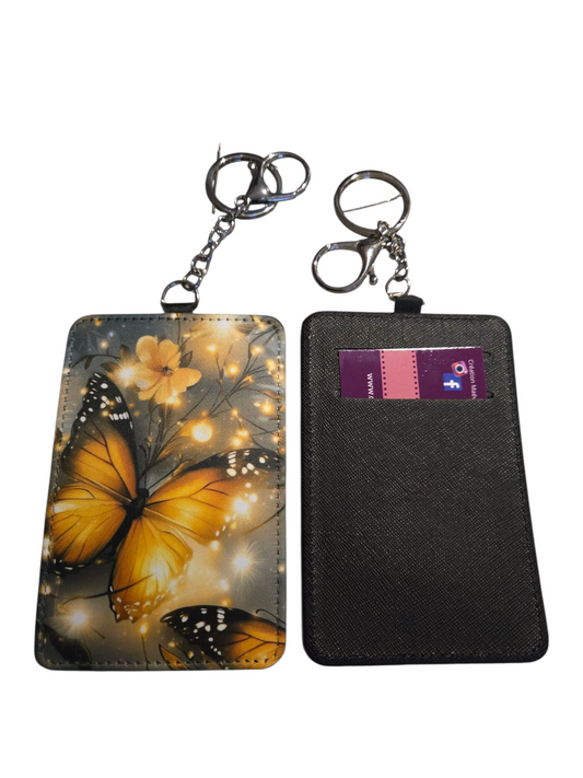 Porte-carte sublimé - Papillon jaune