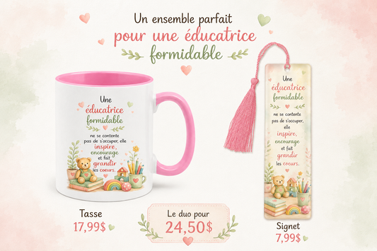 Tasse, signet pour une éducatrice formidable