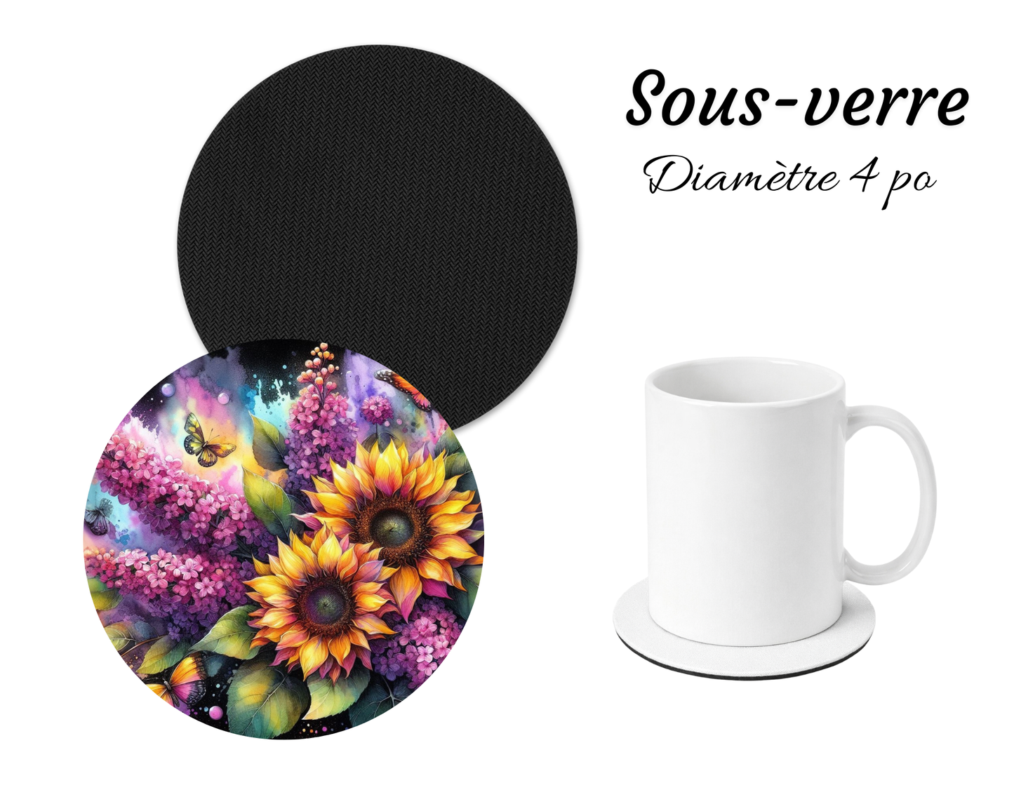 Sous-verre - Fleurs