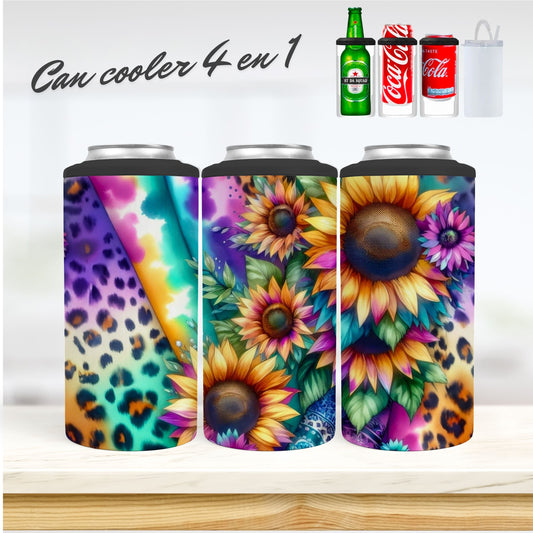 CAN COOLER 4 en 1 - Tournesol flyé