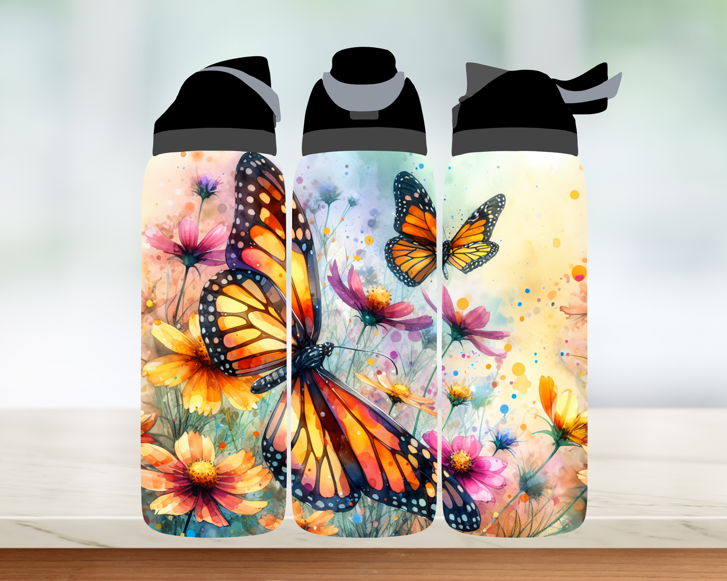 Bouteille style Owala - Papillons