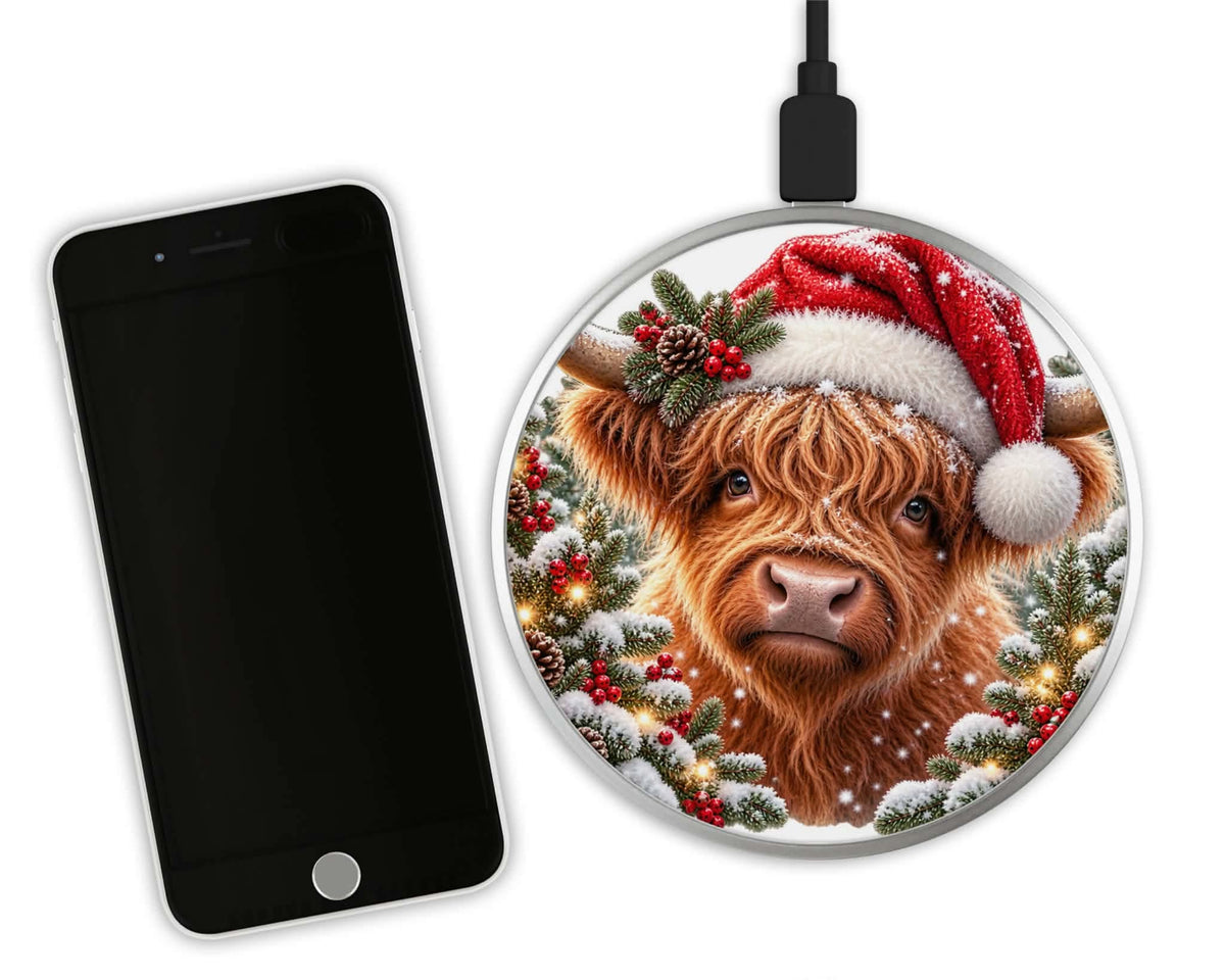 Chargeur sans fil - Vache avec Tuque