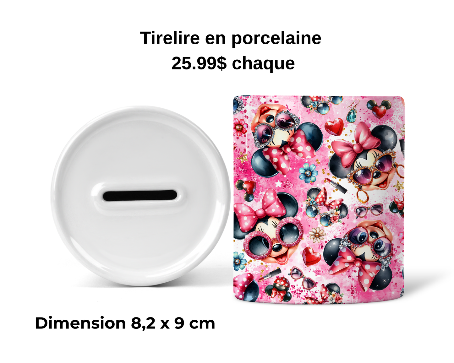 Tirelire - Souris avec lunette