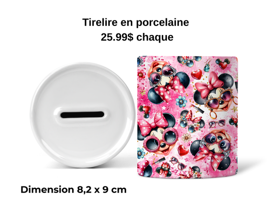 Tirelire - Souris avec lunette