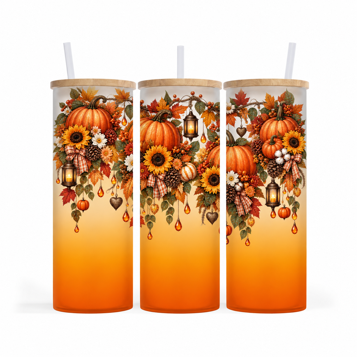 Verre givré 25 oz - Citrouilles
