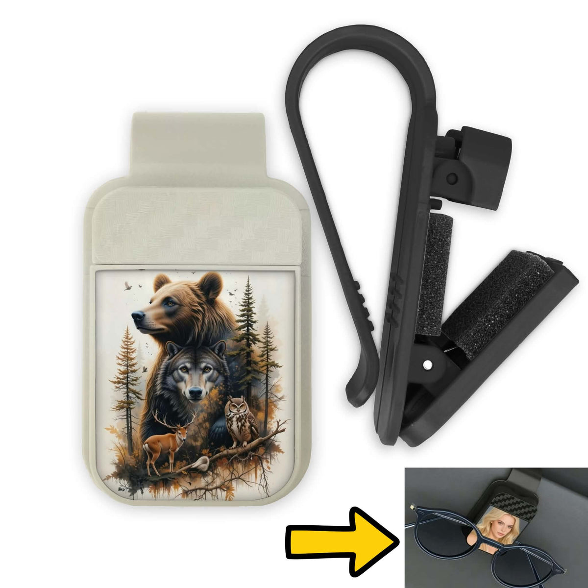 Porte-lunette pour voiture - Animaux de la forêt