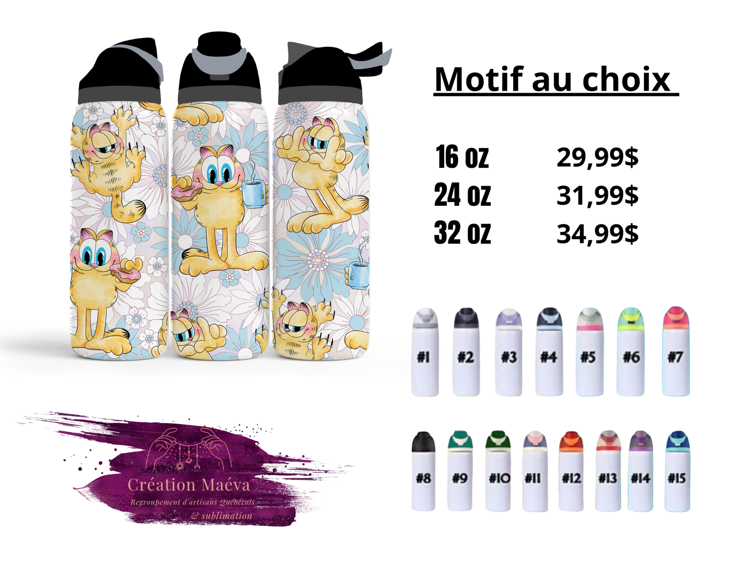 Bouteille style Owala PERSONNALISÉE!
