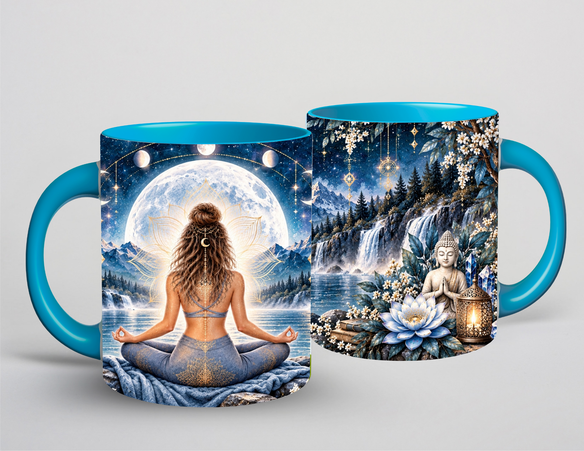 PNG Sublimation - Zen Bleu (3 formats d'images + 3 mocked up)