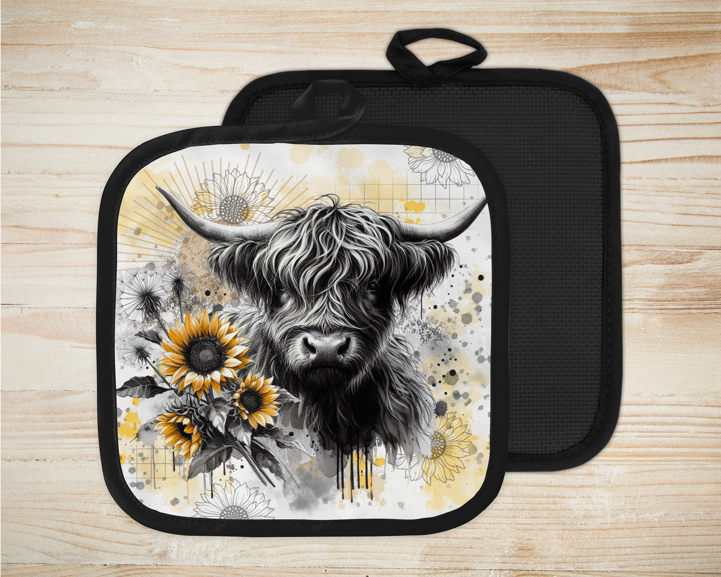 ✨️ Sous-plat sublimé - Vache Tournesol