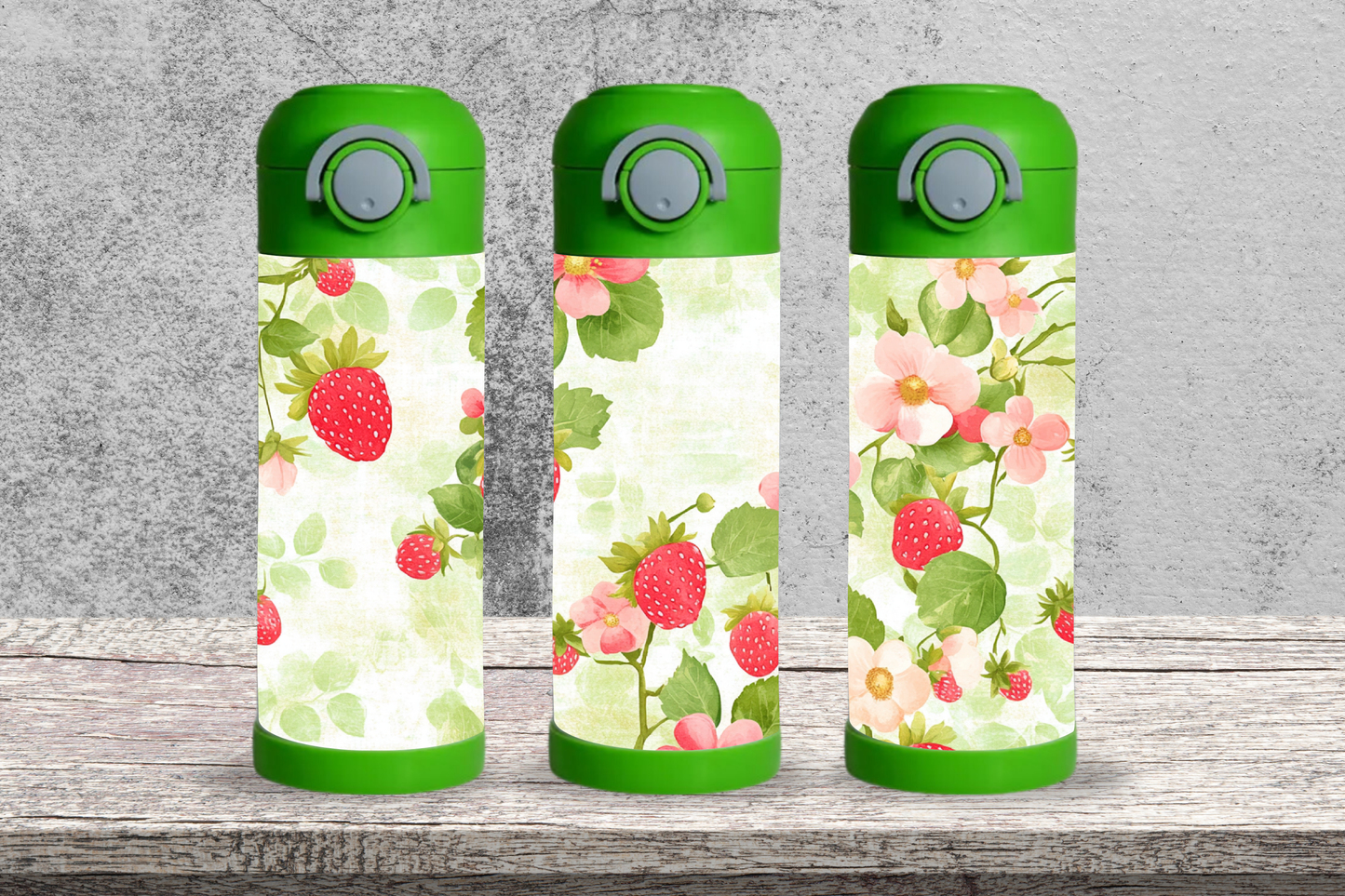 Bouteille enfant 12 oz - Fraises des champs