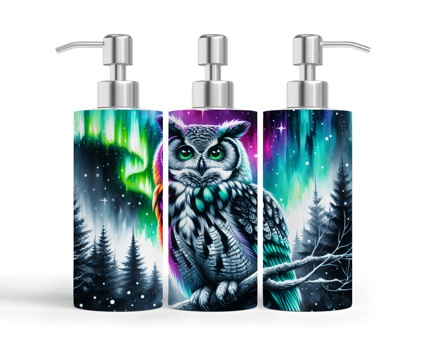 Pompe à savon - Hibou coloré