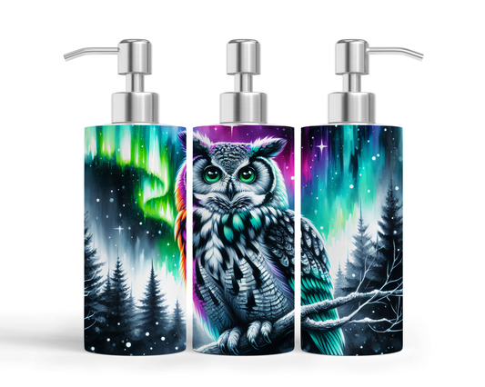 Pompe à savon - Hibou coloré