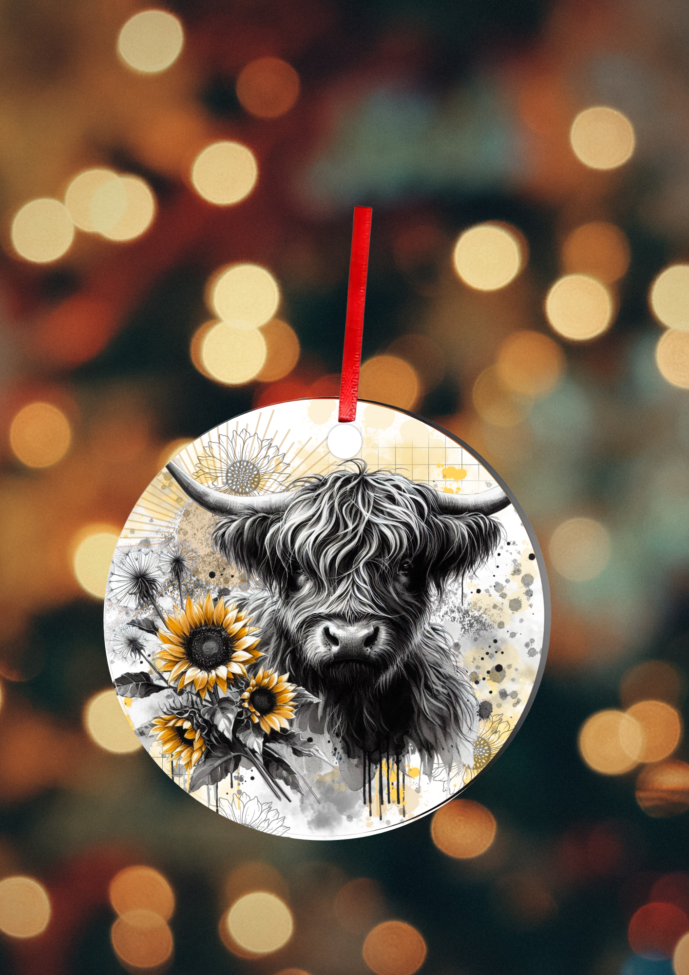 Boule de Noël  - Vache Highland