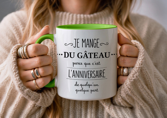 ☕ Tasse à café régulière - Gâteau
