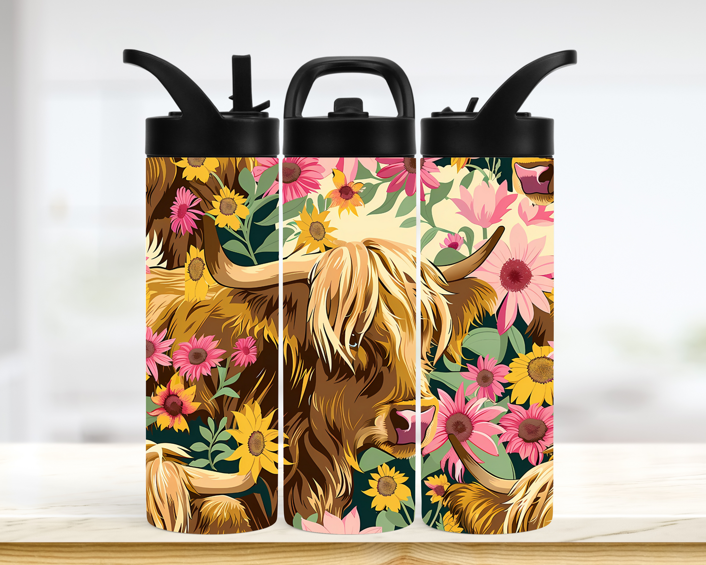 Tumbler - Vache Fleuri