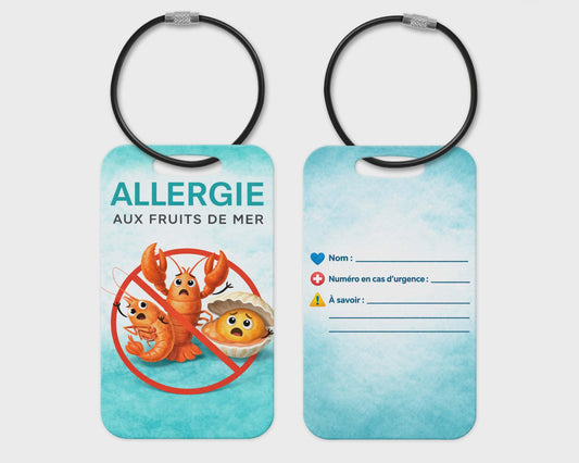 Étiquette d’alerte allergie ⚠️ - Fruits de mer