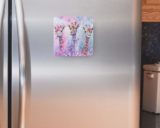 Aimant 3 po x 3 po - Girafe