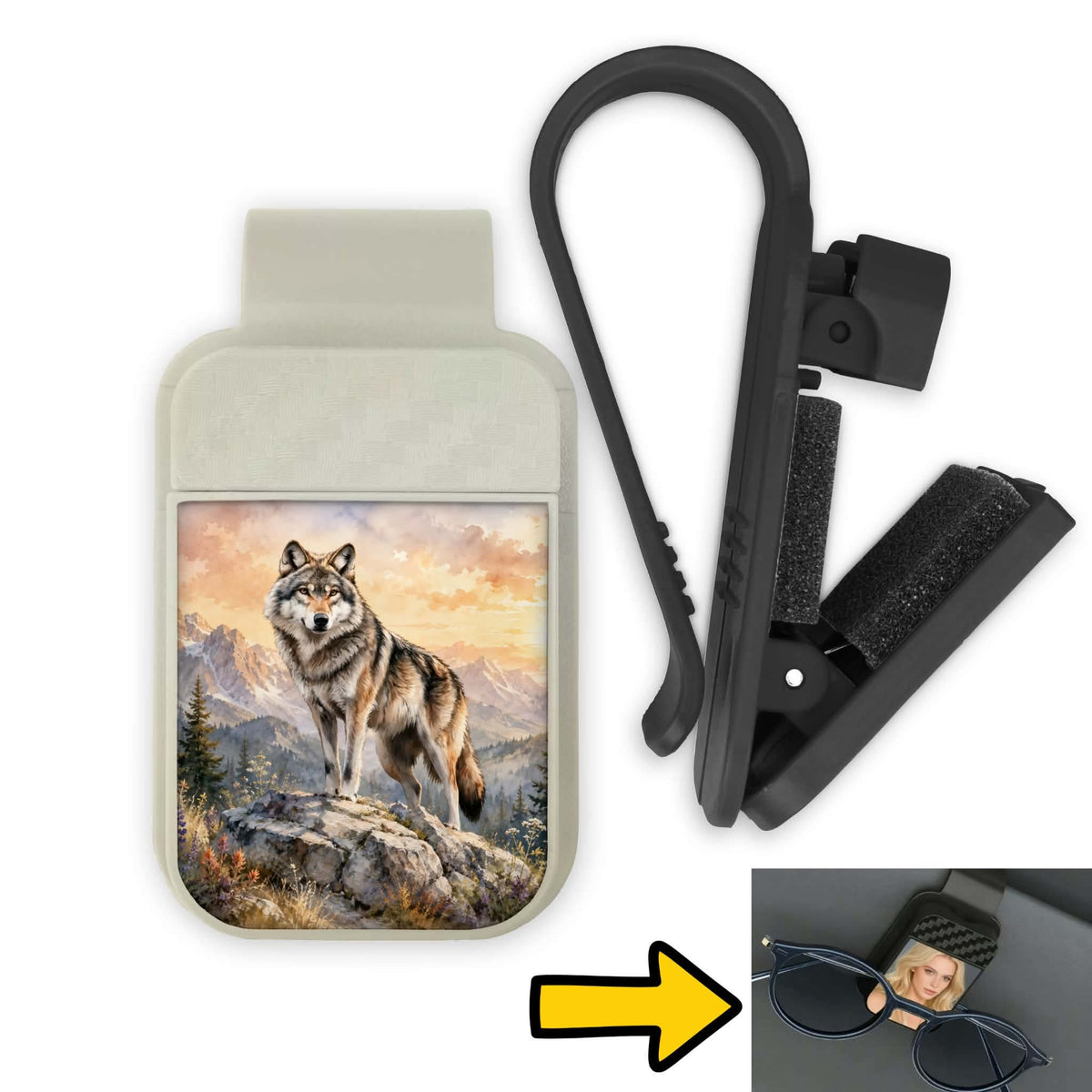 Porte-lunette pour voiture - Loup