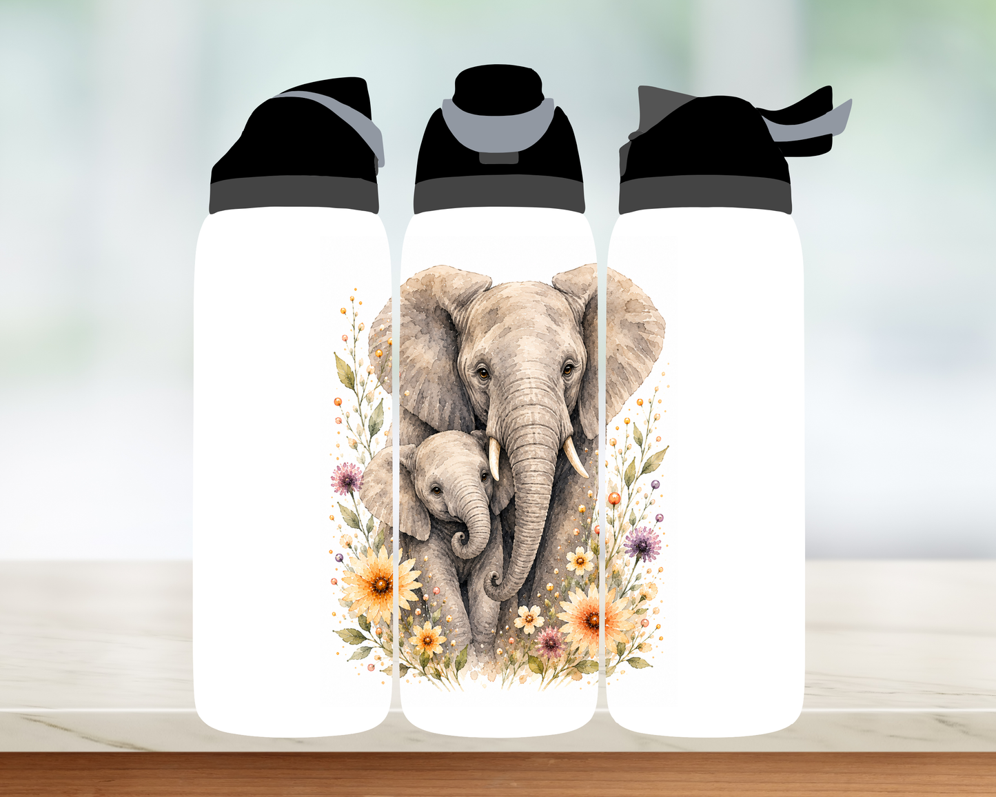 Bouteille style Owala - Éléphant