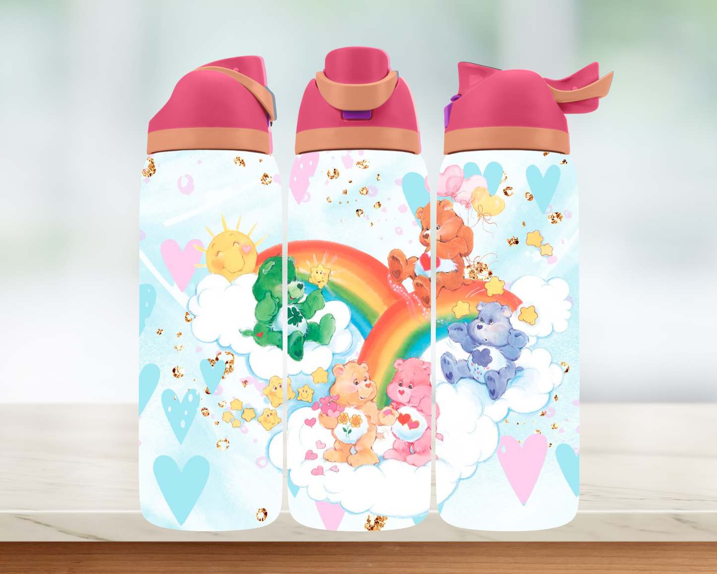 Bouteille style Owala - Ourson coloré