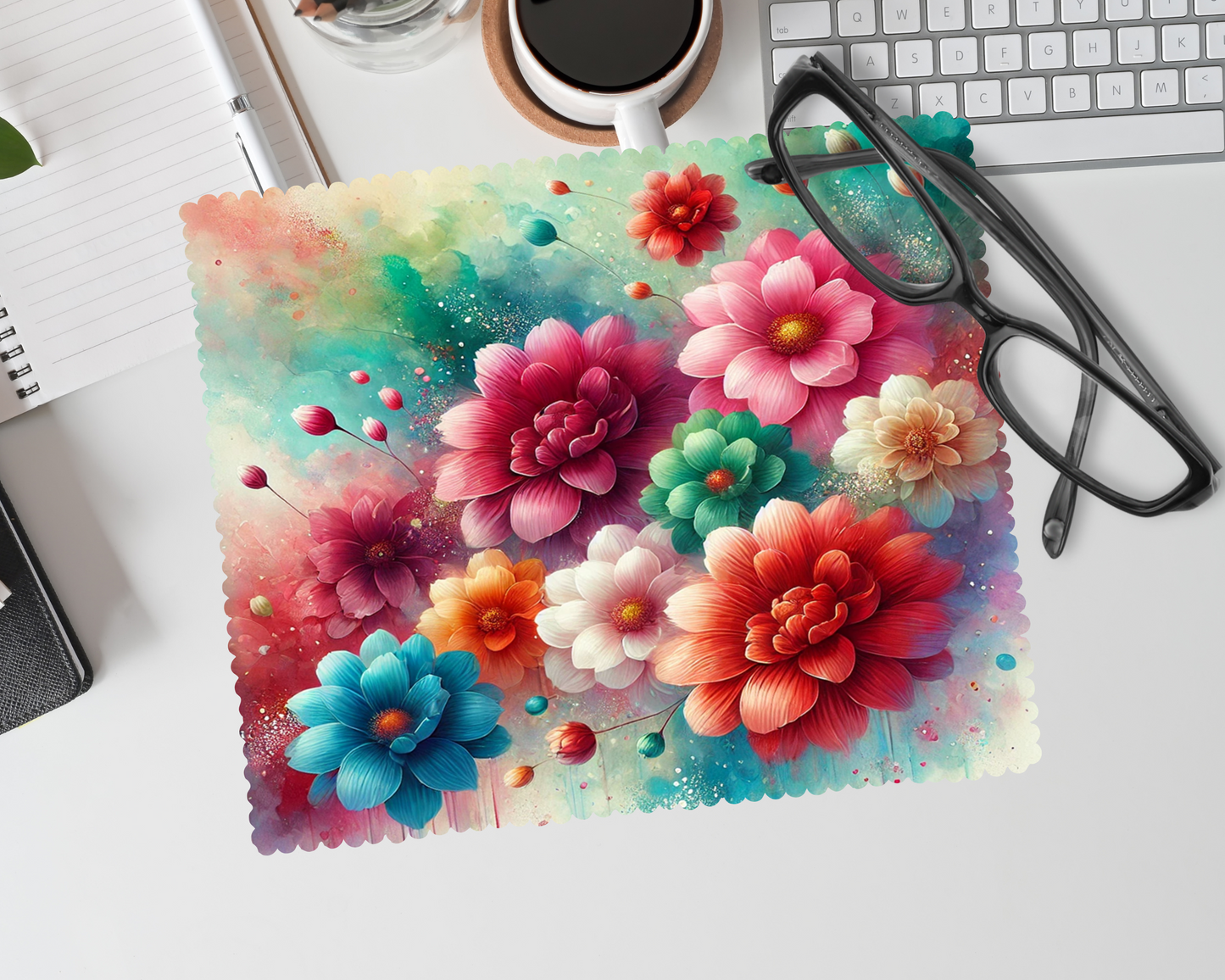 Linge pour lunette - Fleurs, etc