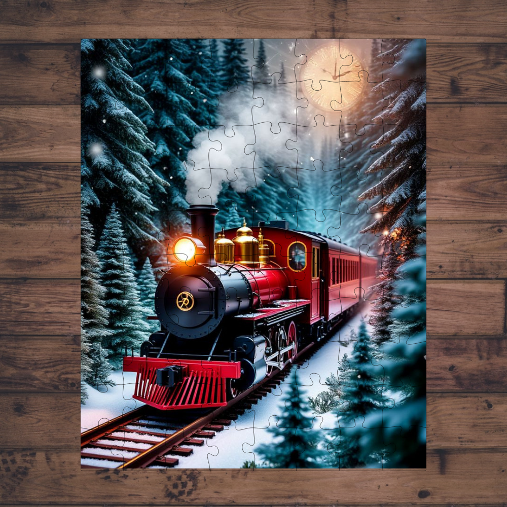 🧩 Casse-tête sublimé - Train de Noël