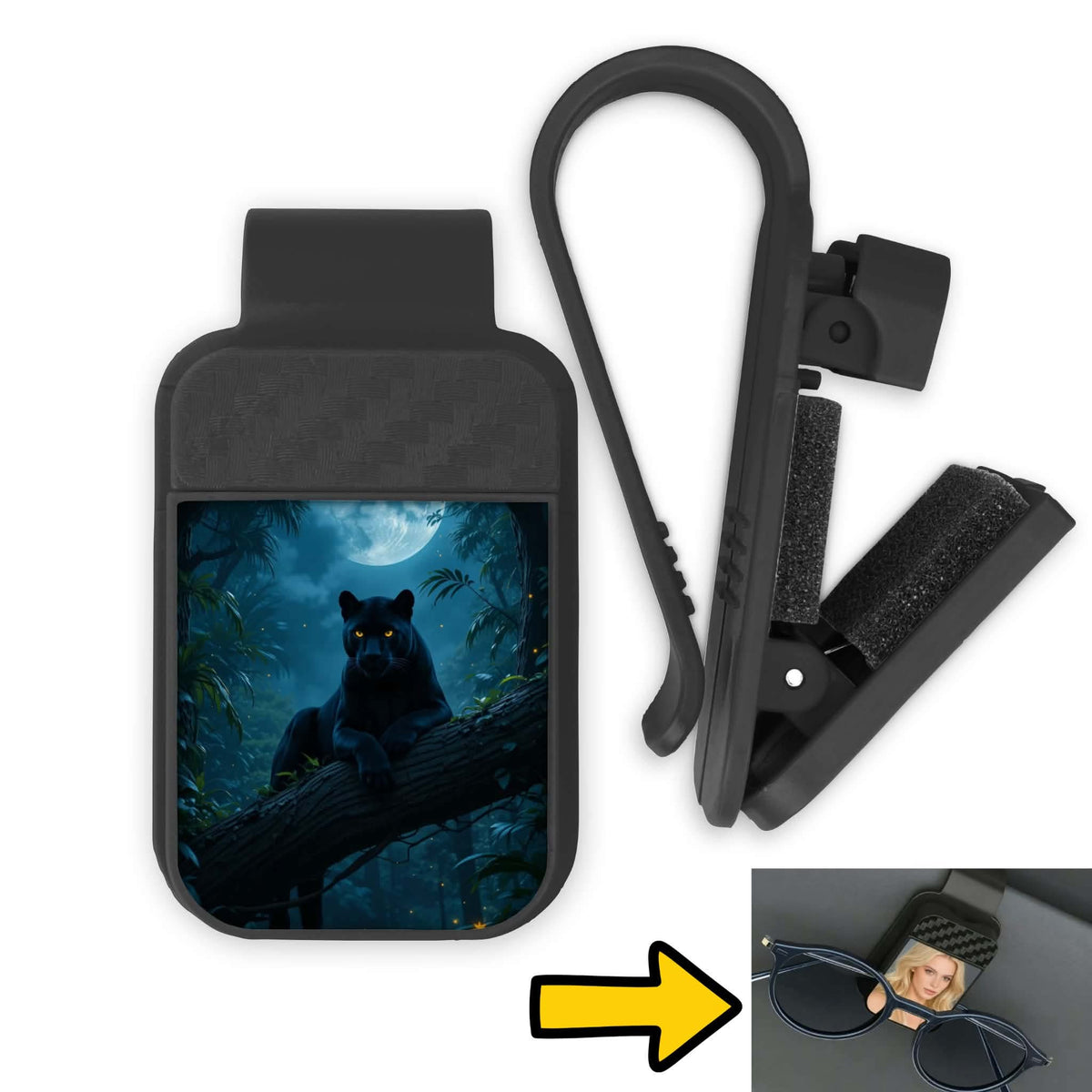 Porte-lunette pour voiture - Panthère noire