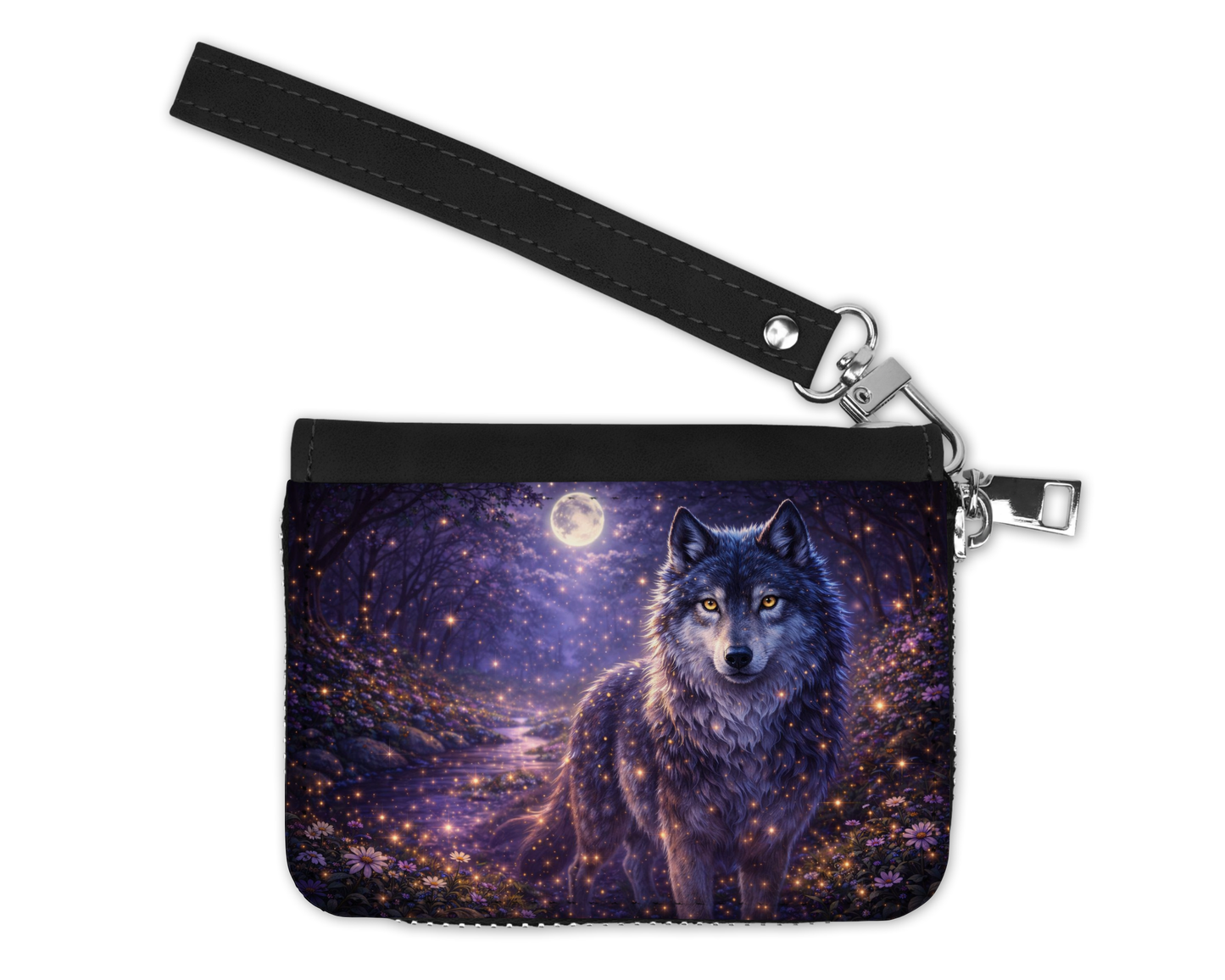 Petit Porte-Monnaie - Loup mauve