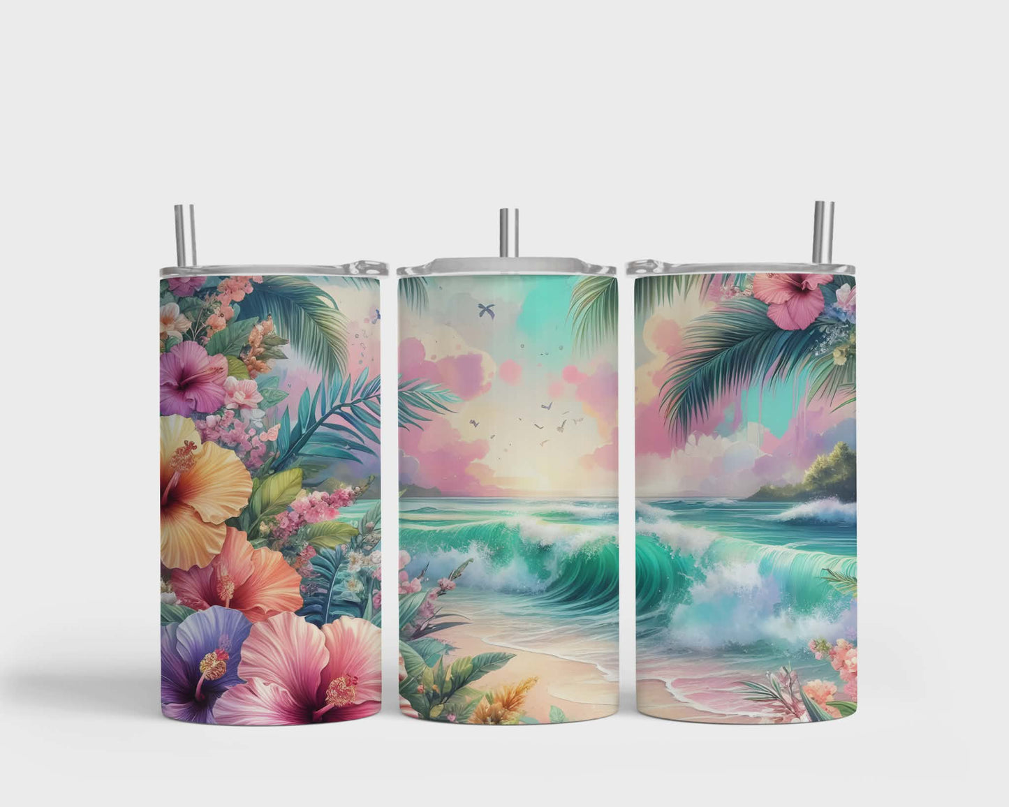 Tumbler isotherme 12 oz - Plage