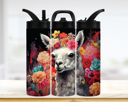 Tumbler - Lama fleuri