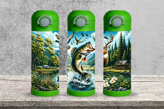 Bouteille enfant 12 oz - Chasse et pêche
