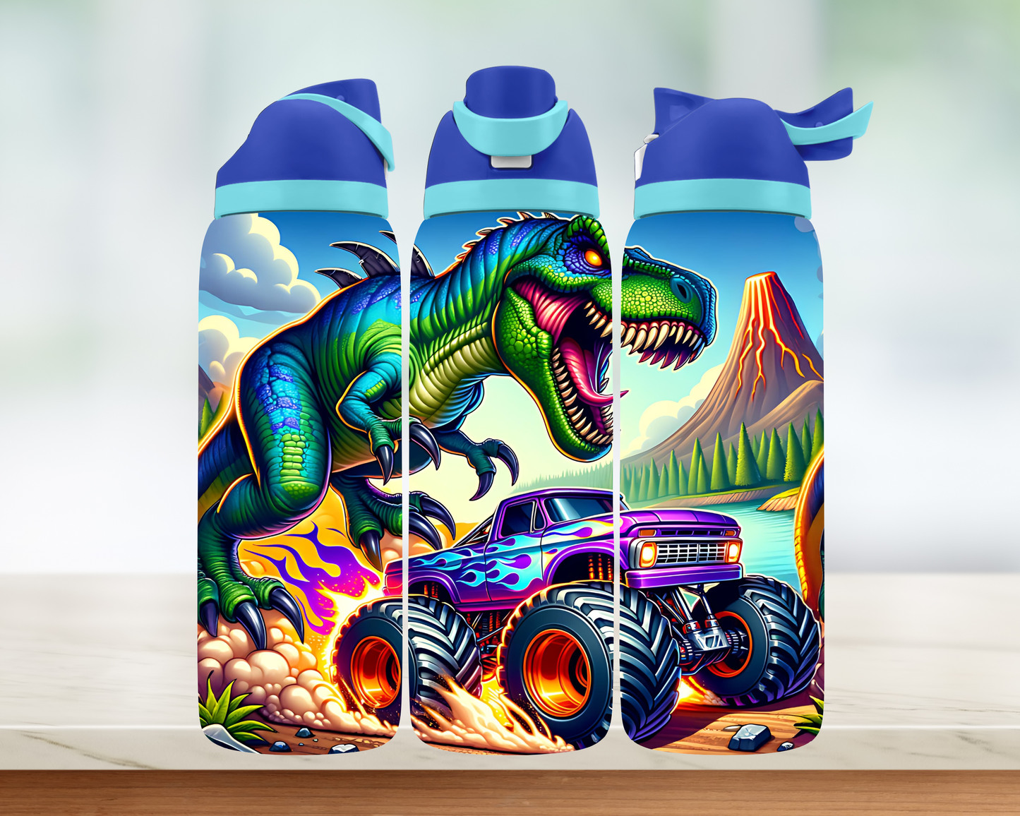 Bouteille style Owala - Dino Truck