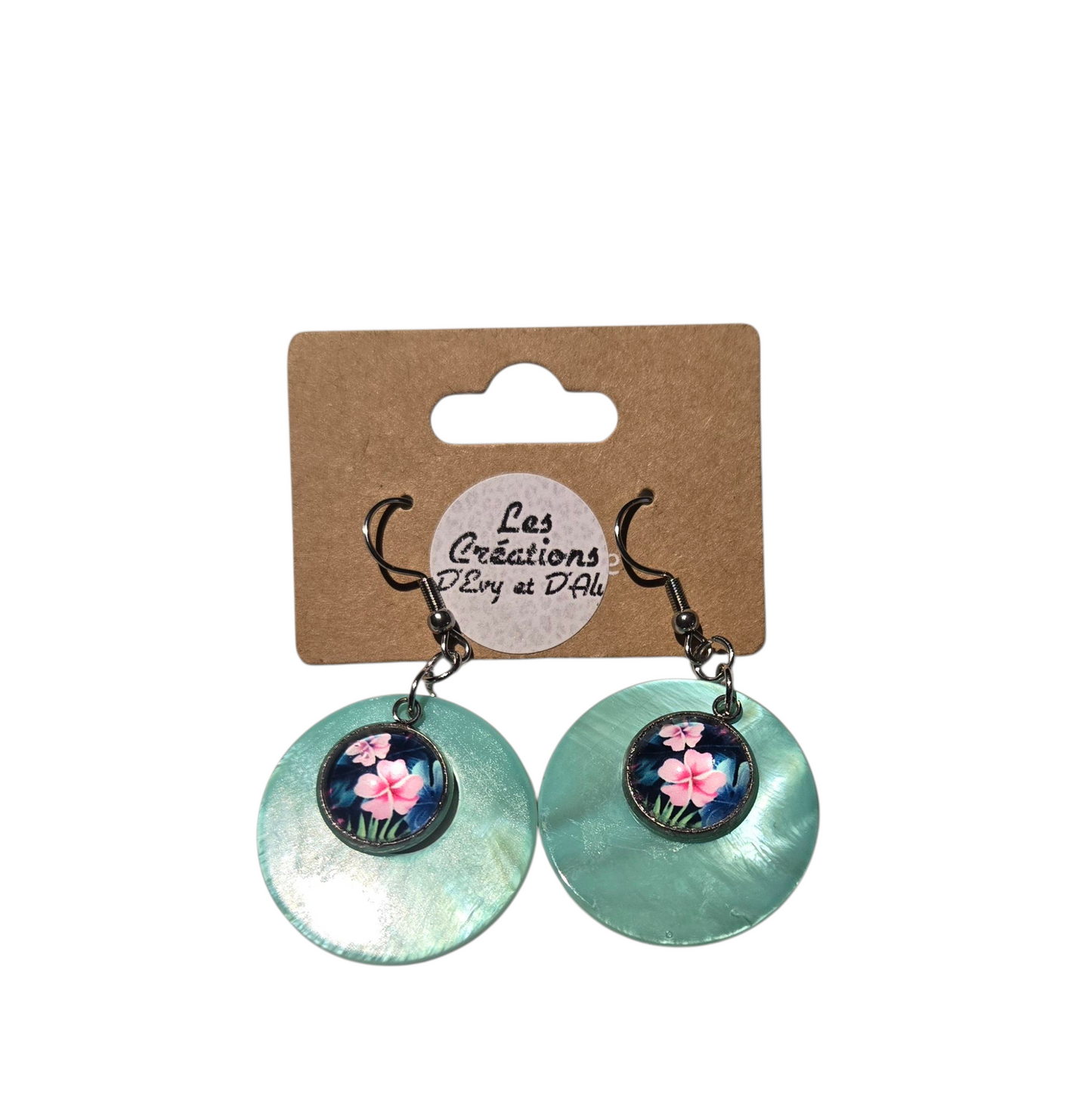 Boucles d'oreilles pendantes - Bleu