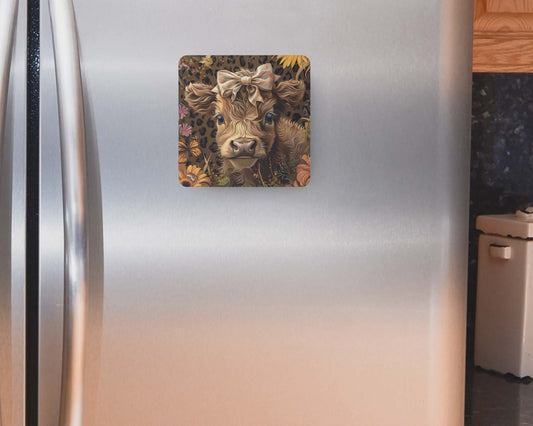 Aimant 3 po x 3 po - Vache