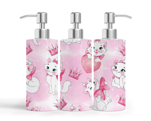 Pompe à savon - Mignon chat rose