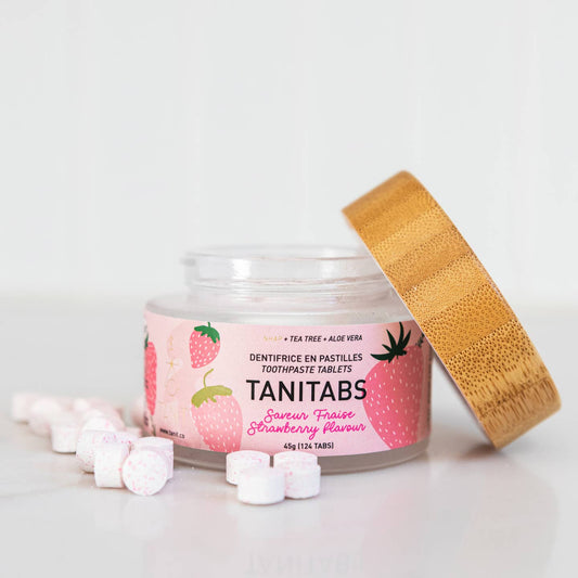 Dentifrice en pastilles fraise (124 comprimés)