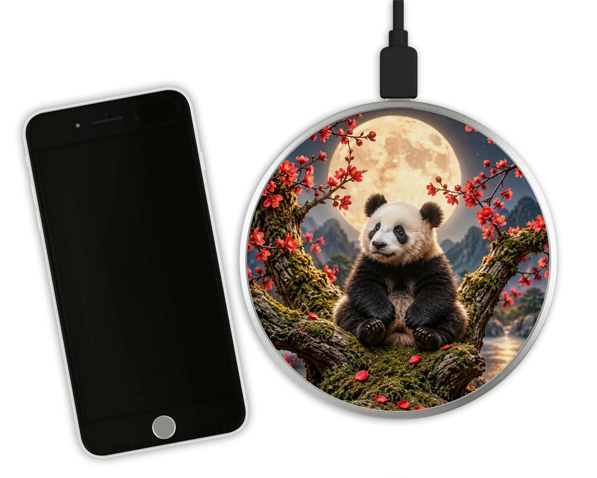 Chargeur sans fil - Panda nocturne